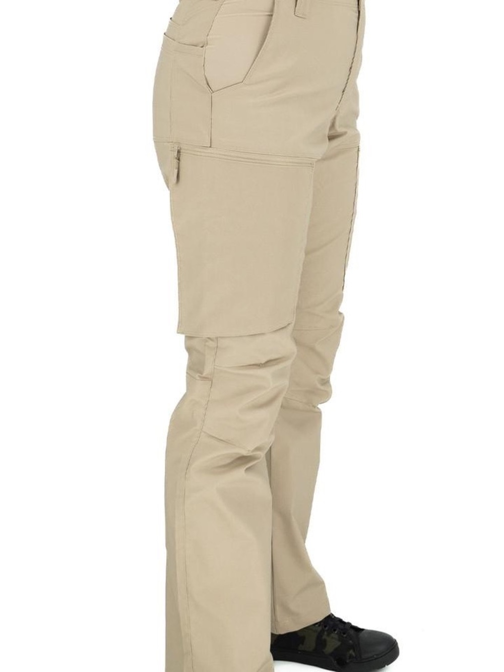 LAPG Women's Khaki Cargo Pants with Utility Pockets 14L